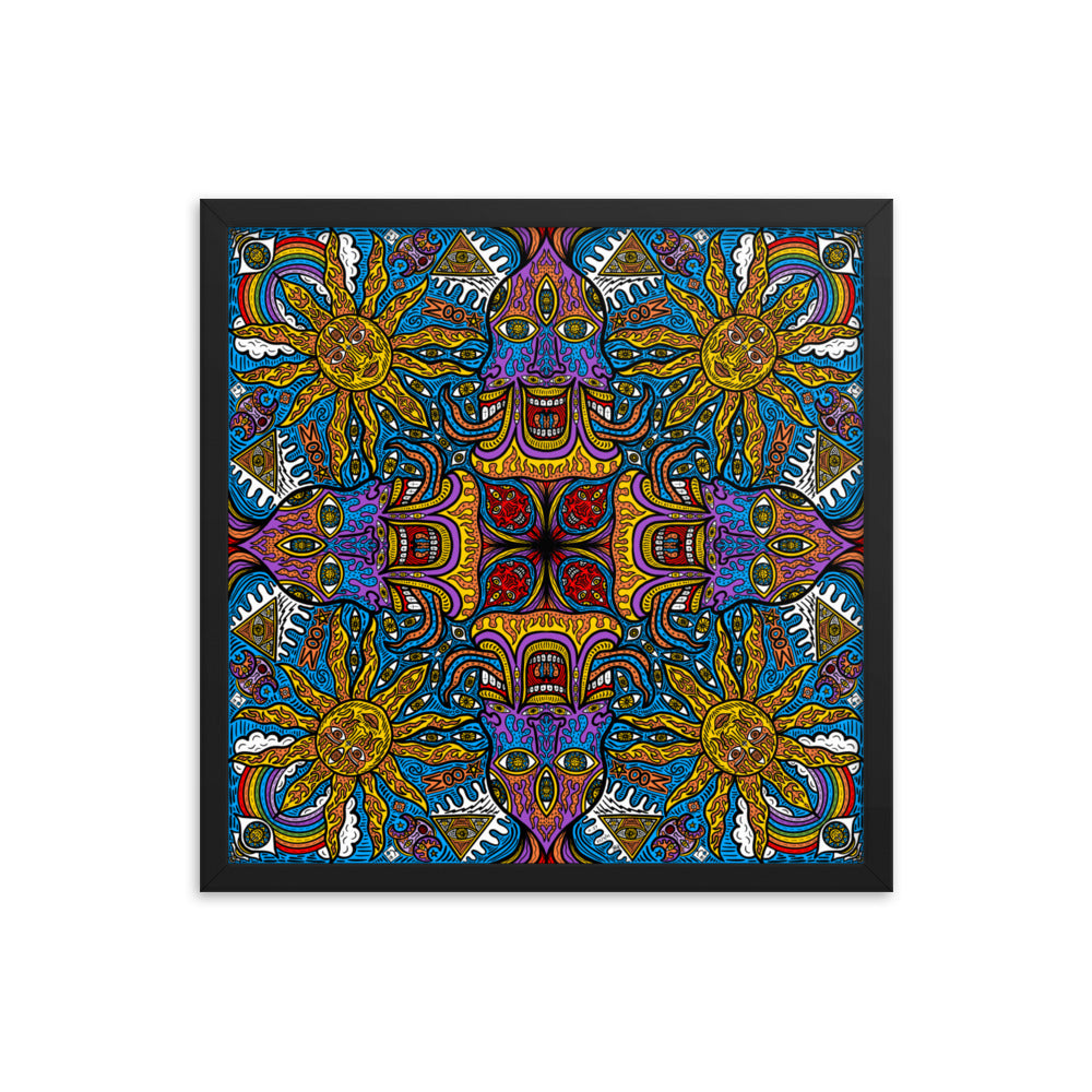 Divine Shine Mandala - by Bryce Holywell (Framed Poster)