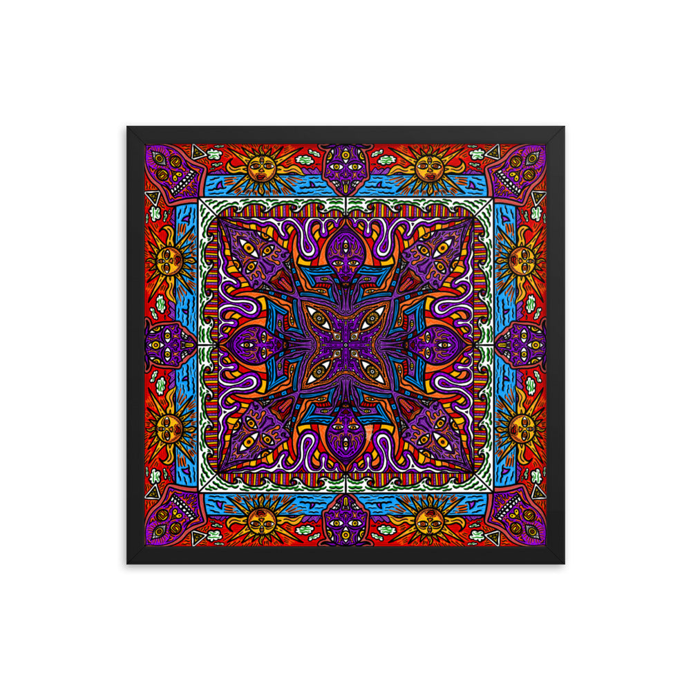 Glow of the Godheads Mandala - by Bryce Holywell (Framed Poster)