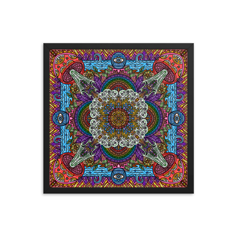 Escape into the Artist’s Nature Mandala - by Bryce Holywell (Framed Poster)