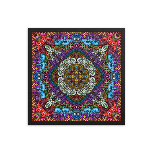 Escape into the Artist’s Nature Mandala - by Bryce Holywell (Framed Poster)
