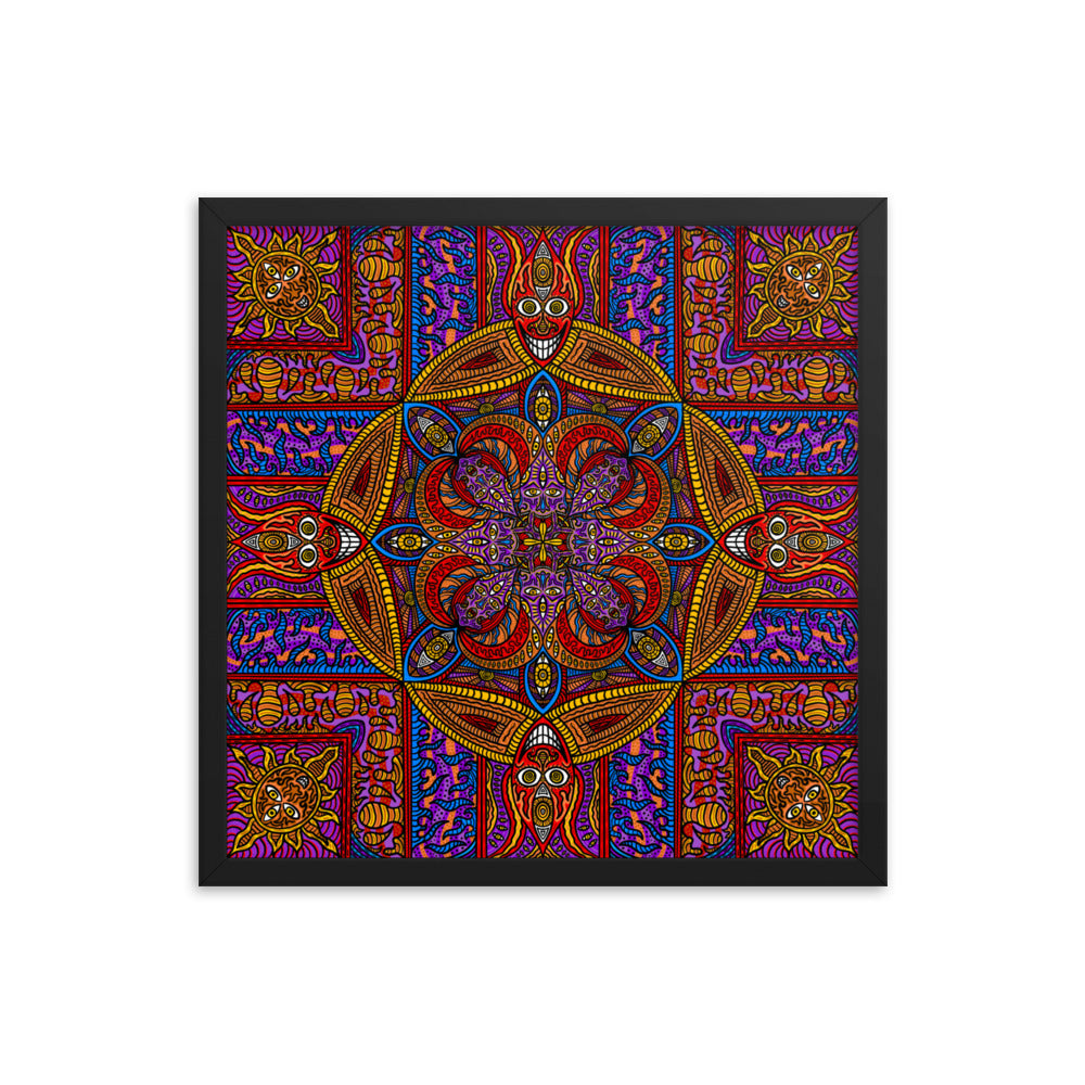 Divine Dimension Mandala - by Bryce Holywell (Framed Poster)