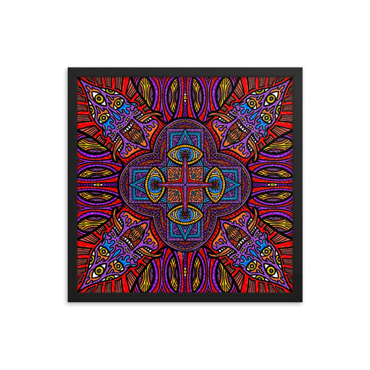 Warped Vision Mandala - by Bryce Holywell (Framed Poster)